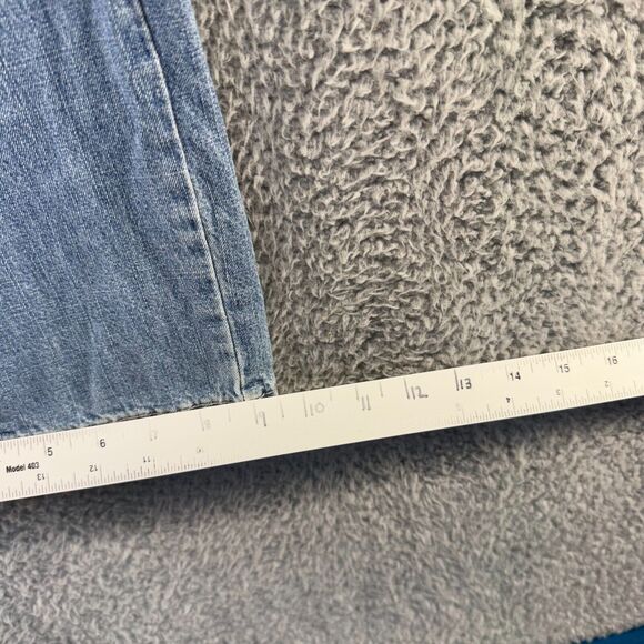 Vintage Ecko Unltd Jeans men's 36 Blue Denim Light Baggy Thrashed Y2k NO BUTTON - Picture 7 of 13